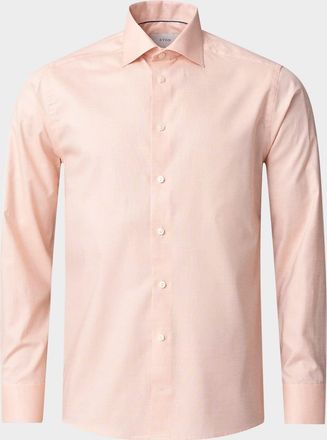 Eton Mens Signature Oxford Basketweave Slim-Fit Sport Shirt