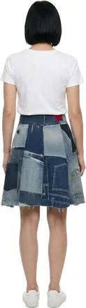 Dolce & Gabbana Patchwork Denim Skirt - Blue