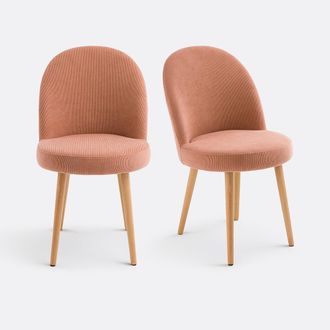 La Redoute Interieurs Set van 2 ribfluwelen stoelen In&egrave;s