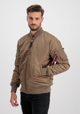 Alpha Industries Bomberjacke ALPHA INDUSTRIES MA-1 VF 59 Long, Herren, Gr. L, grau (taupe), Obermaterial: 100% Nylon; Futter: 100% Nylon; F&uuml;llung: 100% Polyester, Jack