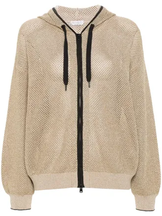 Brunello Cucinelli Vest met capuchon - Goud