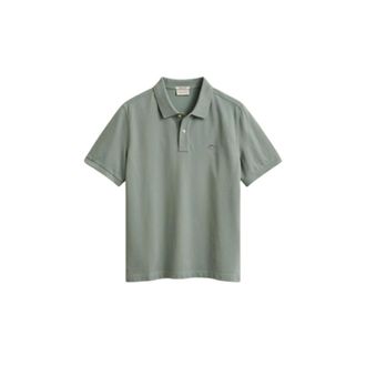 GANT Reg Shield Ss Pique Polo T-Shirt - male - Gant - Polo Shirts - Green - L - Tops