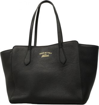 Gucci Black Leather Tote Bag (Pre-Owned)