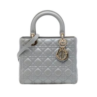 Dior Pre-owned Lady Dior Handbag - Dames - Pre-owned - Grijs - Maat: ONE Size Leer