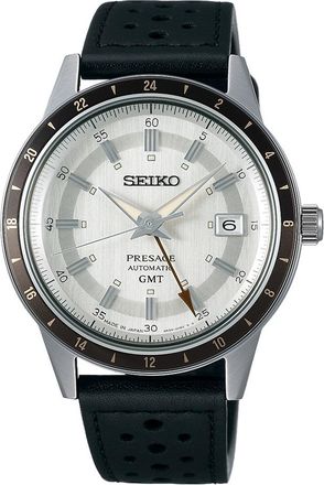 Seiko Presage GMT Automatic White Dial Mens Watch SSK011J1