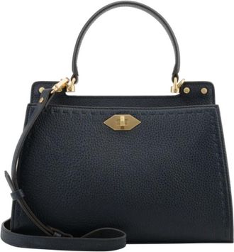 Pourchet Trianon MM - Dames - Handtassen - Blauw - ONE Size - Leer - Tassen