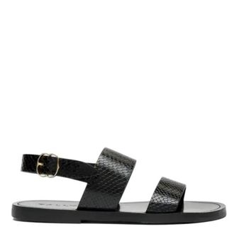 Bally Python-Printed Leather Sandals
