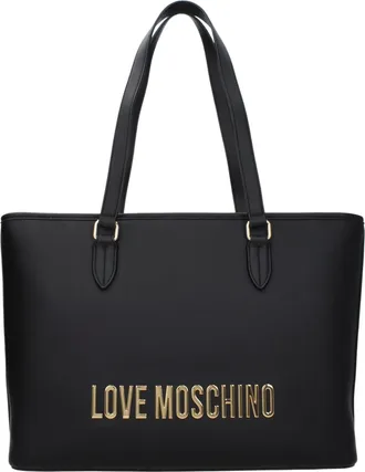 Love Moschino Borse a Spalla Eco friendly Donna Poliuretano Nero