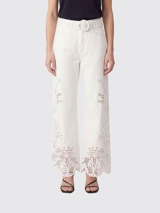 Farm Rio Pantaloni Farm Rio in denim con inserti in pizzo