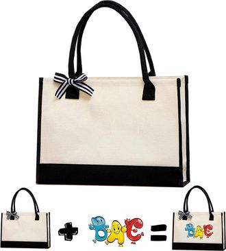 Generic Personalized Gifts for Women, Canvas Tote Bag - Large Capacity Travel Shoulder Handbag, Personalised Reusable Shopping Bag for Women - 43 * 13 * 30CM