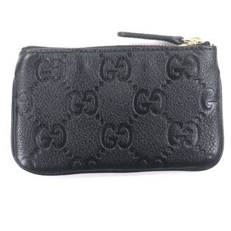 Gucci Black Leather Coin Purse/Coin Case (Pre-Owned)