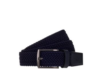 Mustang Stretchg&uuml;rtel MUSTANG, Herren, Gr. 11,5, navy, Materialmix, unifarben, G&uuml;rtel Stretchg&uuml;rtel, 3,5 cm, klassische geschw&auml;rzte Dornschliesse