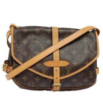 Louis Vuitton Pre-owned Cross Body Bags, female, Brown, Size: ONE SIZE Pre-owned Saumur 30 Shoulder Bag