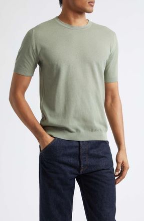 John Smedley Park Cotton Piqu&eacute; T-Shirt in Mountain Mist at Nordstrom, Size Xx-Large