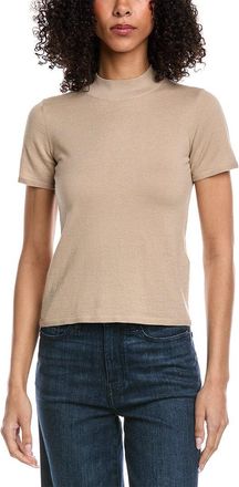 7 For All Mankind Mock Neck Wool-Blend Top