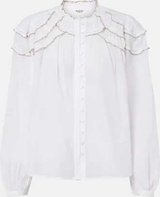 Isabel Marant Christa ruffled cotton-blend blouse