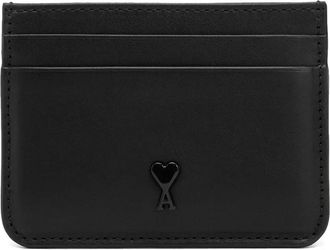 Ami Portacarte Ami de Coeur in pelle - Nero