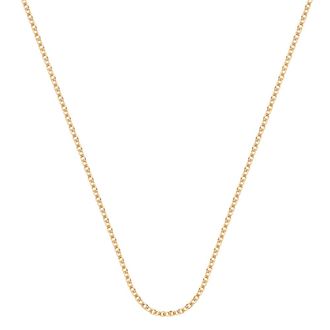 Monica Vinader Rolo Chain 24/61cm with adjuster, Gold Vermeil on Silver