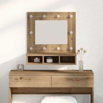 vidaXL Armario De Espejo Con Estante Roble Artisan 62 X 31.5 X 62 Cm Vidaxl