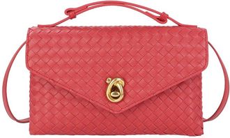 Tiffany & Fred Intrecciato Leather Shoulder Bag