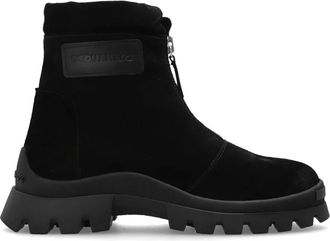 Dsquared2 Leren enkellaarzen - Heren - Enkellaarsjes - Zwart - 41 EU - Leer - Schoenen