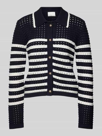 Neo Noir Neo Noir Strickjacke mit Umlegekragen Modell Effie in Marine, Gr&ouml;&szlig;e 36