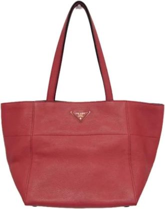 Prada Pre-owned Leather prada-bags - Dames - Vintage Shopper - Rood - ONE Size - Leer - Vintage