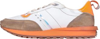 Hidnander Leren Trainer - Heren - Sneakers - Veelkleurig - 41 EU - Leer - Schoenen
