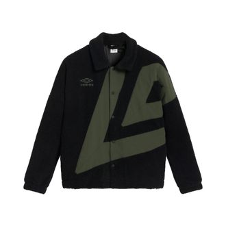 Umbro Heren Fleece Coach Jas (Zwart/Draagtas)