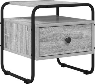 vidaXL Mesa De Noche Sonoma Gris Madera De Ingenier&iacute;a Vidaxl