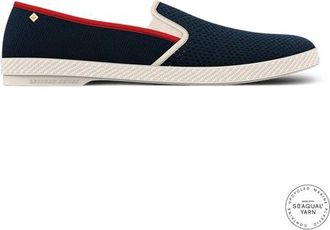 Rivieras Shoes Classic Canvas & Mesh Slip-On Loafer in Navy With Red And White Trim at Nordstrom, Size 44
