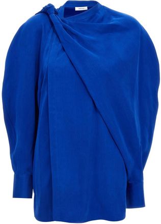Ferragamo Blue Asymmetric shirt
