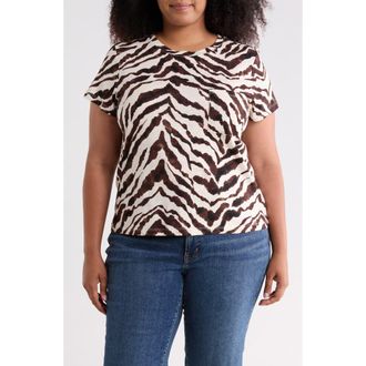 Sanctuary Cotton Blend Pocket T-Shirt in Run Wild at Nordstrom Rack, Size 2X