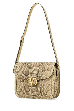 Valentino Garavani Womens Printed Leather 9to5 Shoulder Bag Creamwinterwhite Borse A Tracolla