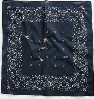 Simons Womens Pure cotton embroidered mini-mushroom scarf