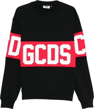 GCDS Band Logo Crew - Heren - Sweatshirts - Zwart - L - Katoen - Hoodies & sweatvesten