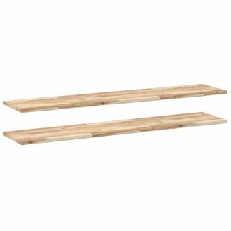 vidaXL Vidaxl - Estantes Flotantes 2 Uds Madera Acacia Sin Tratar 160x30x2 Cm