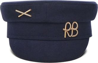 Ruslan Baginskiy cross logo baker boy hat - Blue