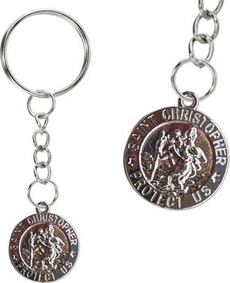Generic Small Saint Christopher Keyring Patron St Protection Christian Keychain Gift