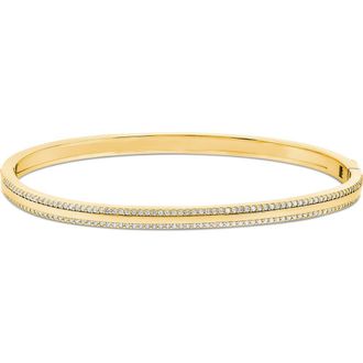SHYMI Cubic Zirconia Pav&eacute; Bangle in Gold at Nordstrom