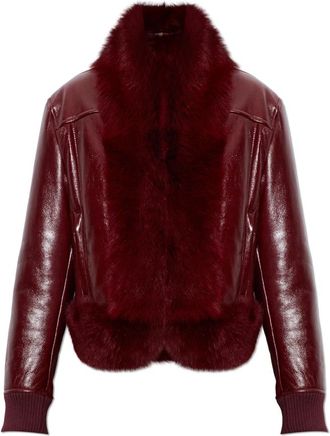 Dolce & Gabbana Leren Jas - Dames - Leren en Su&egrave;de Jassen - Rood - S - Leer - Jassen