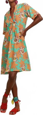 Lisa Corti Womens Starflower Radha Dress In Aqua Print