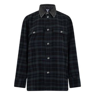 Diesel Classic Checked Shirt - female - Diesel - Shirts - Green - M - Blouses & Shirts