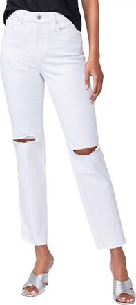 Paige Womens High Rise Noella Pants In Soft Ecru Destructed