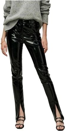 Lois Valle Patent Leren Broek - Dames - Slim Fit Broeken - Zwart - W26 - Polyester - Broeken