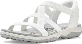 Skechers Reggae Slim - Daily Vibe - Hands Free Slip-ins Womens Sandals White : 9.5 B - Medium, Synthetic