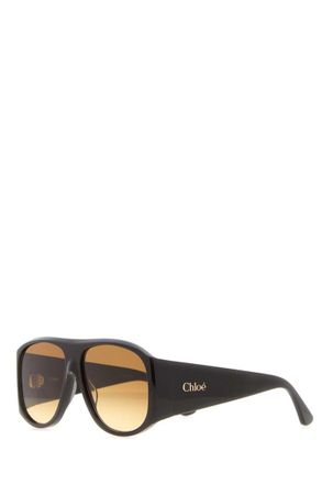 Chlo&eacute; Black Oversized Sunglasses