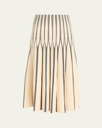 Zimmermann Rebellion Stripe Midi Skirt
