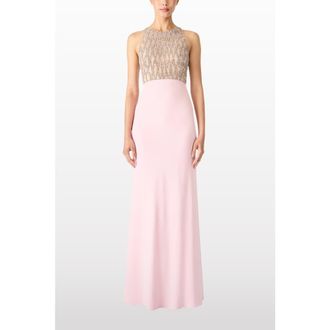 Jenny Packham Dewdrop Crystal-Bodice Gown in Pink Zinnia at Nordstrom, Size 6 Uk