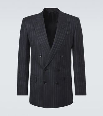 Tom Ford Pinstripe double-breasted wool blazer